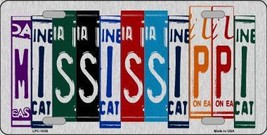 Mississippi License Plate Art Brushed Aluminum Metal Novelty License Pla... - $18.95