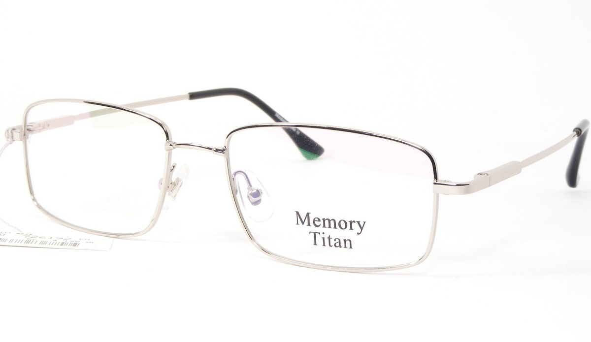 Memory Titan 8022 C4 Brillant Argent Lunettes Cerclées Cadre 55-18-140mm - $95.99