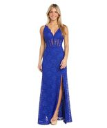 MORGAN AND CO. Plus Size Lace Whispers Corset Gown, Royal - Size 14 - €24,67 EUR MORGAN AND CO. Plus Size Lace Whispers Corset Gown, Royal - Size 14 - €24,67 EUR