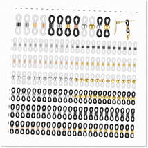 50 Pcs Silicone Gl Chain Ends, Loop Holder &amp; Connector Set - Jewelry Mak... - $27.15 CAD
