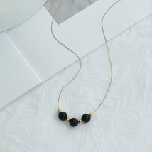 RHYSONG Natural Stone Lucky Ball Women Necklace Luster Obsidian Aventurine Cryst - £14.15 GBP