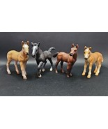 Lot of (4) SCHLEICH HORSE Figures Figurines Germany Toy Foal Pony 2001-04 - $31.19