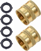 2 Pack 3/4&quot; Garden Hose Connector with Dual Swivel for Male Hose to Male Hose - £6.16 GBP