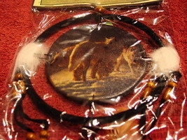 DREAMCATCHER WITH A PICTURE OF WOLVES #13 - £6.77 GBP