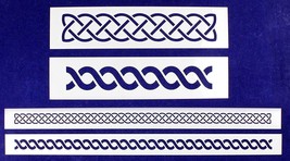 Celtic Knot Border 4 Piece Stencil Set-Border-14 Mil -Painting/Crafts/Templates - £12.78 GBP