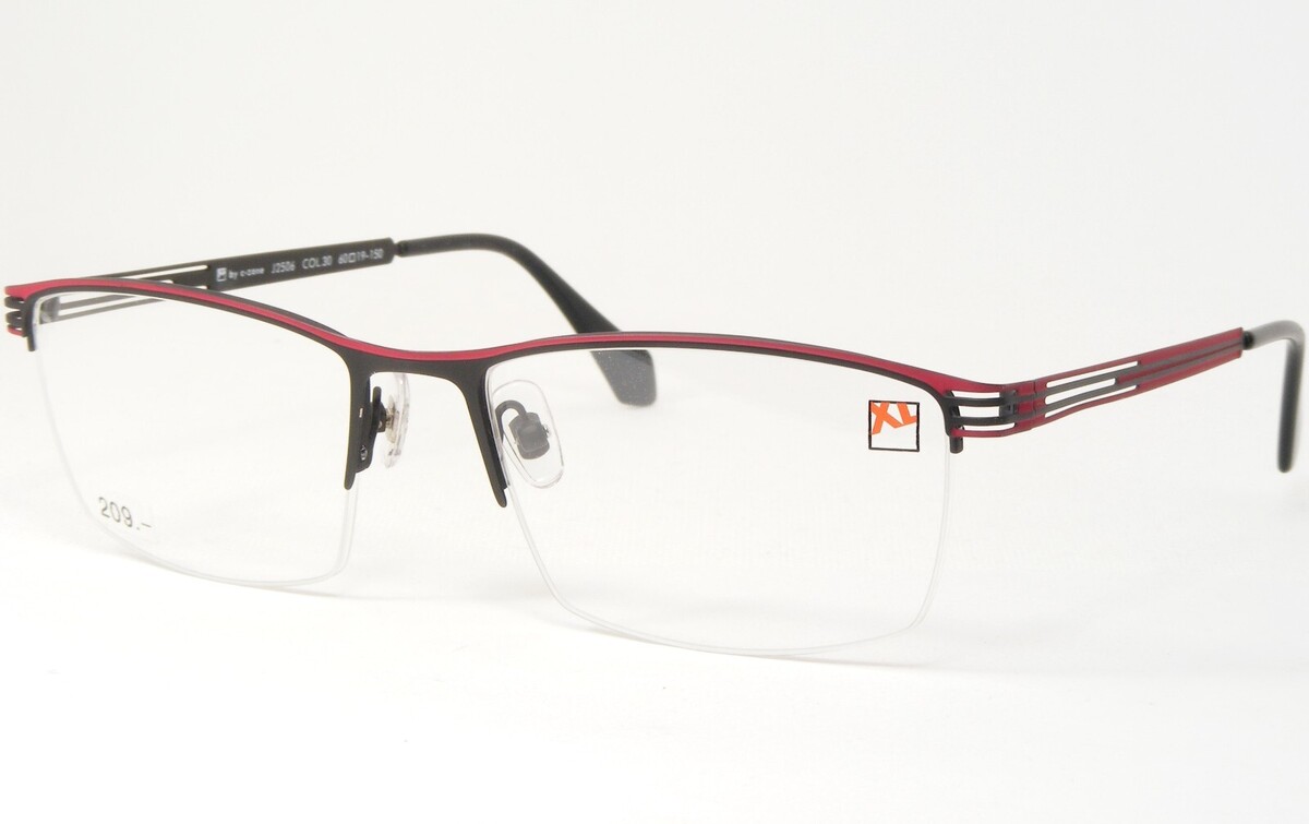 XL Par C-Zone J2506 30 Gris Foncé/Rouge Lunettes Monture Czone 60-19-150mm - $115.75