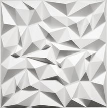 Dundee Deco 3D Wall Panels - Geometric Diamond Paintable White PVC Wall Paneling - $7.83+