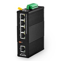 5 Port Industrial DIN Rail Network Switch 10 100Mbps Fast Ethernet IP40 ... - $69.80