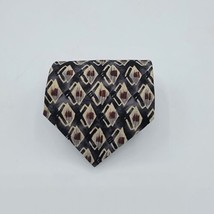 Mens Haggar clothing co. Neck tie, Black, Grey, Tan Size  57 x 4in Vintage - £7.09 GBP