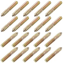 uxcell M4 Hanger Bolts Length 1&quot;(25mm) Double Headed Bolts Self-Tapping Screw 4m - £10.21 GBP