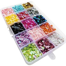 1 Box 15000Pcs 5Mm Rainbow Ab Cup Sequin Flake For Wedding Christmas Clothes Jew - £20.59 GBP