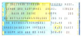 Simon E Garfunkel Ticket Stub Agosto 3 1983 Foxboro Massachusetts - £39.29 GBP