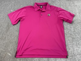 FootJoy Polo Shirt Mens Large Golf Performance Connoquenessing Club Magenta - $24.74