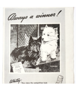 1942 Black &amp; White Scotch 8 Year Advertisement Westie Scottie Terriers E... - $35.14 CAD