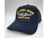USS Daniel Boone SSBN-629 Mesh Snapback Cap Hat Navy Blue Boat Submarine - £11.66 GBP