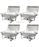 4 PACK CATERING CHAFERS STAINLESS STEEL SHIPPING FAST - €195,43 EUR