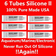 Fish Tank Silicone For Aquarium Marine Fresh Saltwater (Six 1 Ounce Tubes) - £23.74 GBP