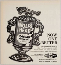 1968 Print Ad Wolf&#39;s Head Racing Motor Oil Car Trophy Oil City,Pennsylvania - $10.72