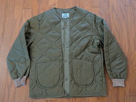 Giacca A Maniche Lunghe Quilted Isolata Camo Verde Oliva XL - $41.50