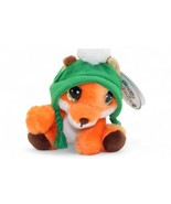 Cutie Pet-Tudies Fable Holiday Fox Plush Backpack Clip W/ Green Hat &amp; Po... - $6.82 CAD