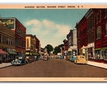 Madison Street Vista Affari Sezione Oneida Ny New York Unp Lino Cartolin... - $4.54