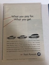 1997 Plymouth Voyager Car Vintage Print Ad Advertisement pa31 - $7.91