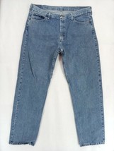 Vintage Wrangler Size 38&quot;W x 34&quot;L Men&#39;s Denim Blue Jeans Straight High-Rise - £9.86 GBP