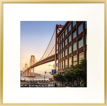 12x12 Aluminum Picture Frame 12x12 Gold Frame with Ivory Color for 8x8 Photo 12  - $38.95