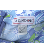 J.G. Hook Floral Shift Sundress Women&#39;s Medium Crisp Cotton Stretch Vint... - £33.44 GBP