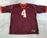 Vintage Virginia Tech Jersey Mens 2XL Maroon Red Orange Athletic #4 Nike... - $128.69