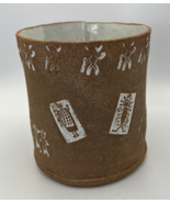 Southwest Pottery Planter Hobbyist Piece Pot Petroglyphs Signed Textured - £10.24 GBP