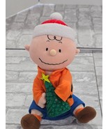 Peanuts Charlie Brown Christmas Tree Animated Plush 9&quot; Musical Gemmy VIDEO - $24.99