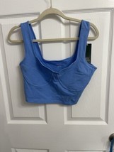 NWT Wild Fable Blue Crop Top Tank Bra Size Large Target Festival Summer - £4.98 GBP
