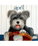Pumi April Baseball Glove Dog Days Poster Calendar 14 x 11&quot; Art Leigh DW... - €26,12 EUR