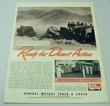 1942 Print Ad GMC Army Trucks Training Unit Mojave Desert WW2 Bus Transp... - $10.45