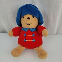 Eden Stuffed Plush Velour Baby Paddington Bear Soft Toy Small 7&quot; Red Blue - £27.14 GBP