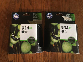2 Genuine HP 934XL High Yield Black Ink Cartridges - SEALED BOX Exp. Dec. 2019 - $29.69
