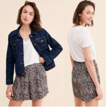 Anthropologie Bl-nk London Python Snake Print Soft Shorts Size L NEW Exotic - £53.51 GBP