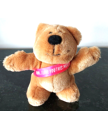 Russ Berrie Valentino Plush Brown Bear Vintage 6&quot; Mom I Love You This Mu... - $16.11 CAD