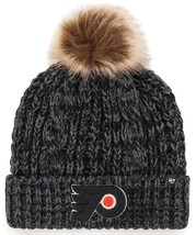 Philadelphia Flyers NHL &#39;47 Meeko Black Pom Knit Hat Cap Adult Women&#39;s Beanie - £15.81 GBP