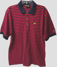 $9.99 Masters Collection Red Blue Stripes Hong Kong Golf Augusta Polo Shirt 2 - £7.40 GBP