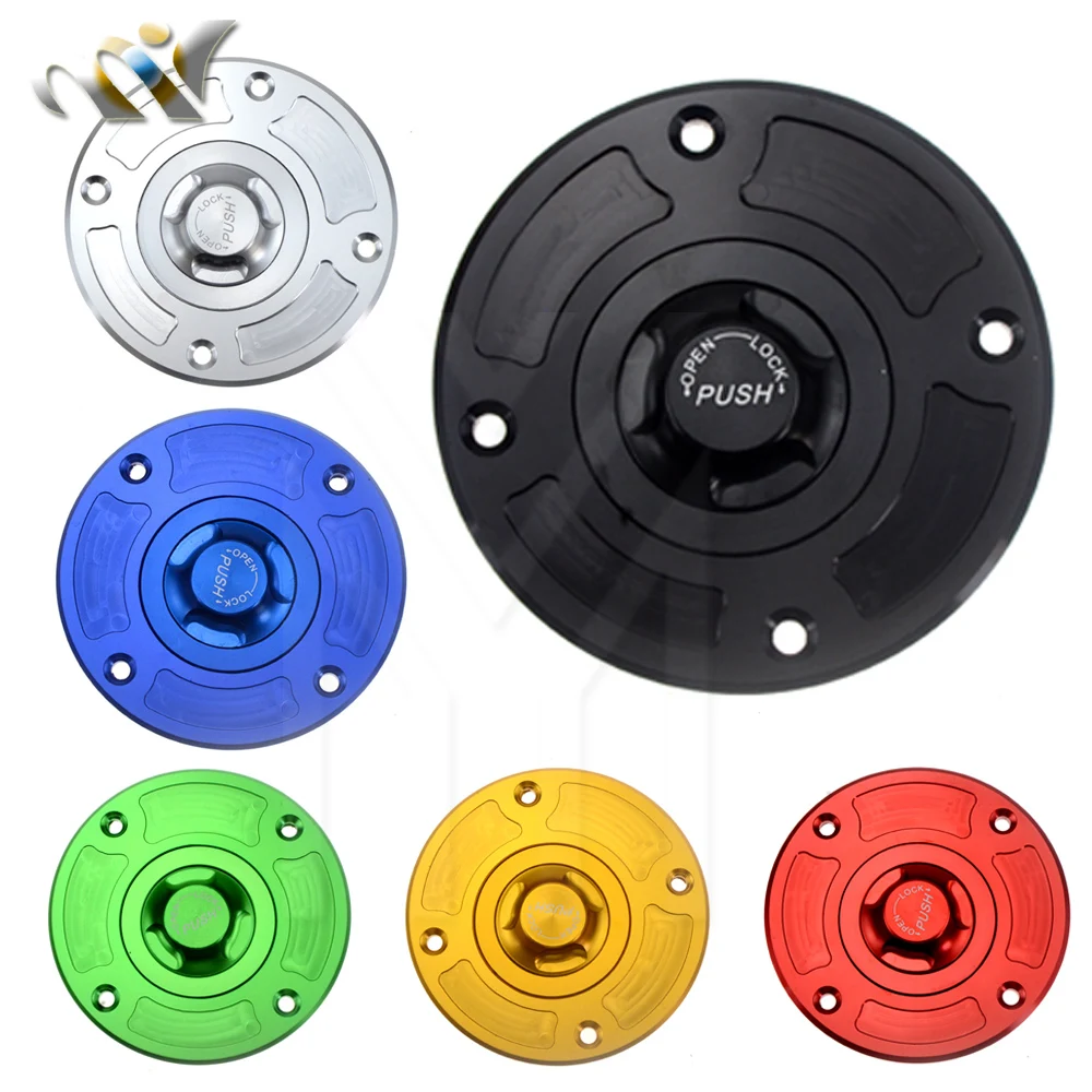 Hot sale Motorcycle Tank Fuel Gas Cap CNC Keyless   GSXR 600/750 1000 HAYABUSA S - £497.35 GBP