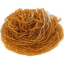 Bicone Faceted Fire Polished Chinese Crystal Beads Topaz 4mm 30 13&quot; Strands - £21.65 GBP