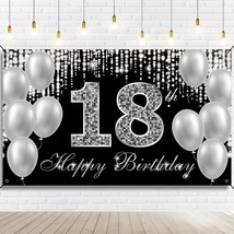 18Th Birthday Banner Backdrop, Happy 18Th Birthday Decorations For Boys Girls, B - £20.77 GBP