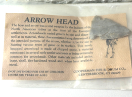 Vintage STONE ARROW HEAD from Cooperman Fife &amp; Drum Co. SEALED NEW - $5.93