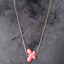 Womens Fashion Red Butterfly Pendant Gold Tone Chain Necklace w/ Lobster Clasp - $24.75