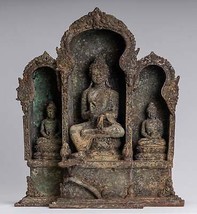 Ancien Indonésien Style Bronze Javanais Teaching Statue de Bouddha - 32cm/13 &quot; - $2,950.30