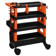 FX-Tools Tool Trolley 4-Tier Black and Orange - £46.54 GBP