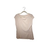 Banana Republic Size M Medium Malibu T-Shirt Tee Oatmeal Cap Sleeve Drop... - €12,91 EUR