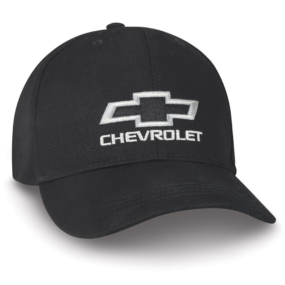 Chevrolet Silver Bowtie Outline Black Hat - $29.99